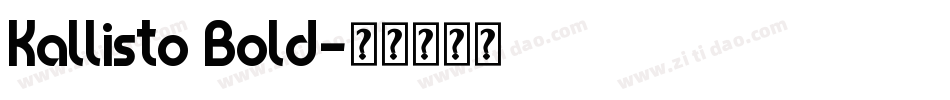 Kallisto Bold字体转换